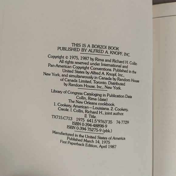 The New Orleans Cookbook Vintage Local Ethnic Cajun Creole Recipes 1987 - Picture 5 of 8